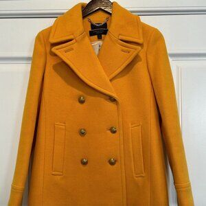 J.Crew Stadium Cloth by Nello Gori Yellow Majesty Peacoat Women’s Size 6